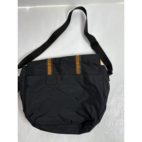 Baggallini Cross Body Messenger Bag Tote Black Orange Padded Slot Inside - Picture 5 of 15